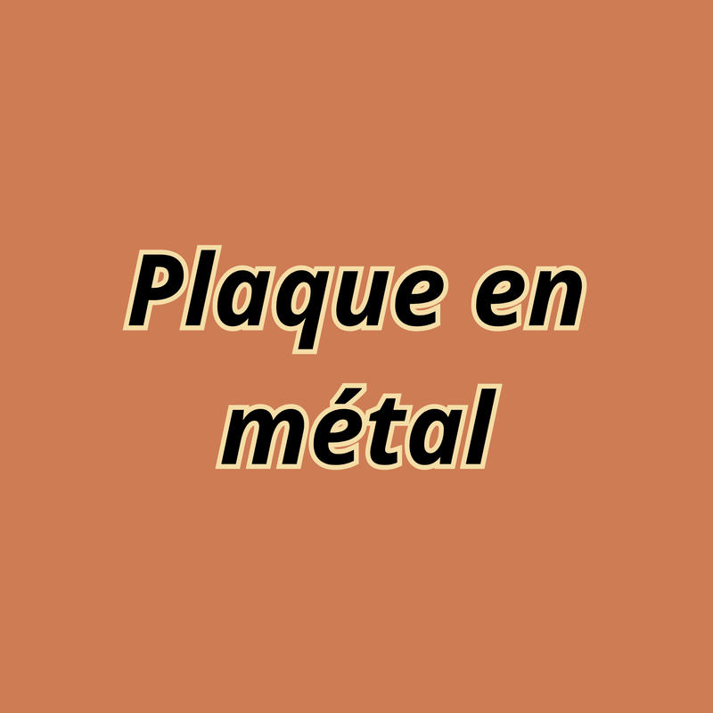 Plaque en métal