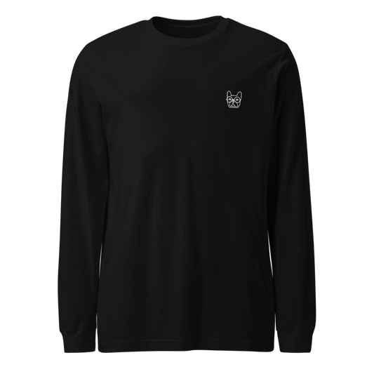 T-shirt manches longues unisexe - Bouledogue lunettes