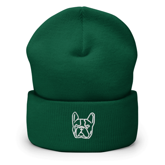 Bonnet brodé - bouledogue