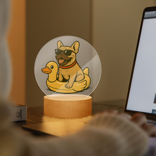 Lampe/Veilleuse - Bouledogue canard