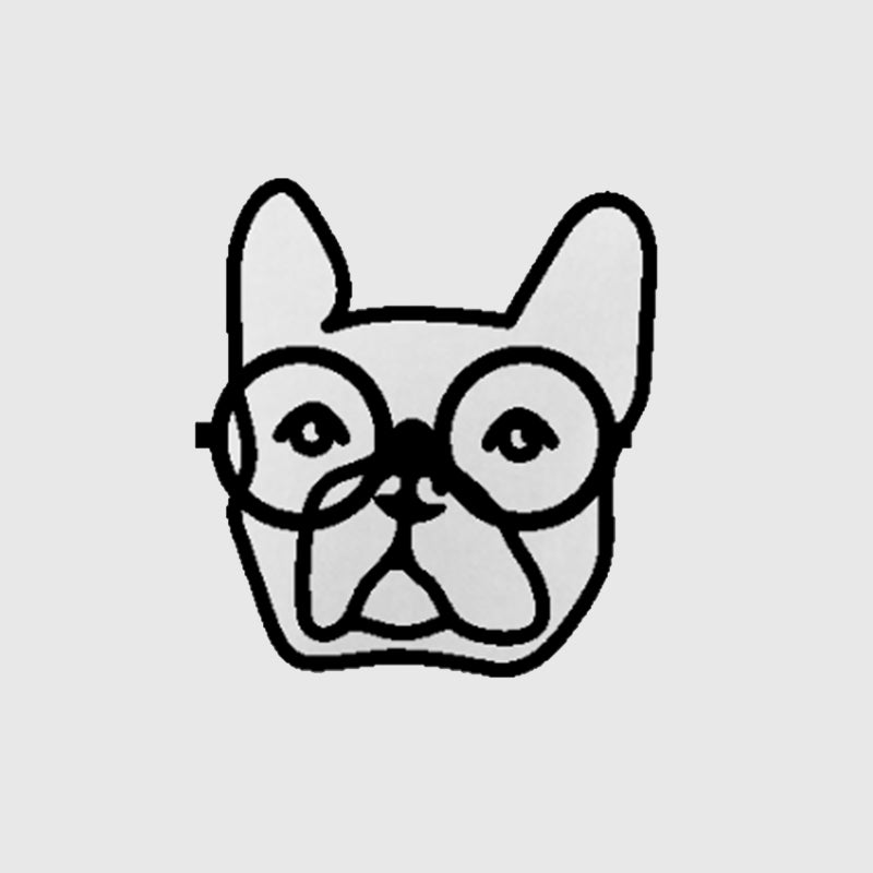 Polo unisexe brodé bouledogue lunettes