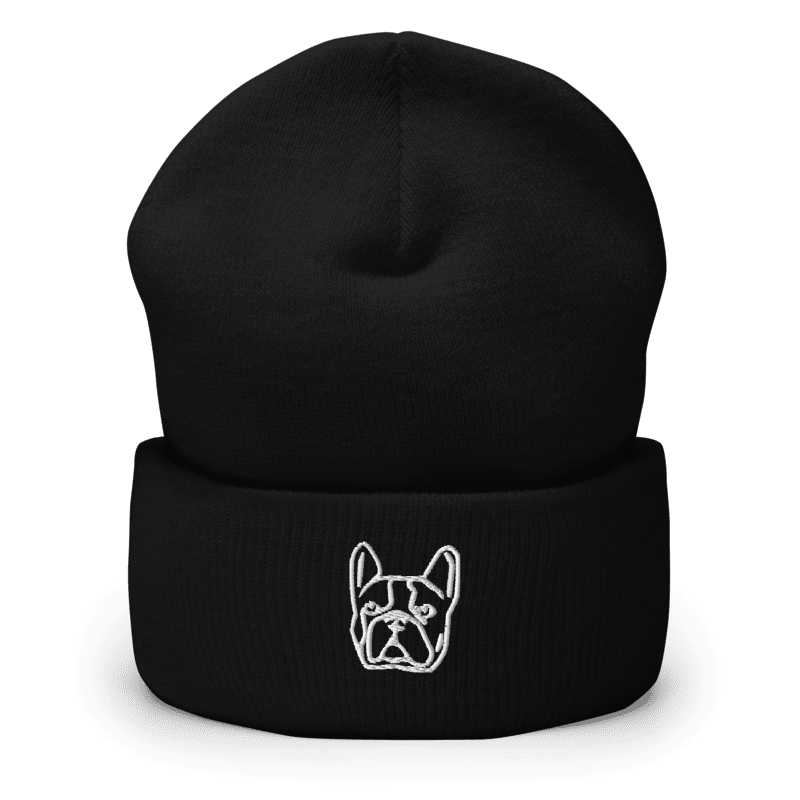 Bonnet brodé - bouledogue