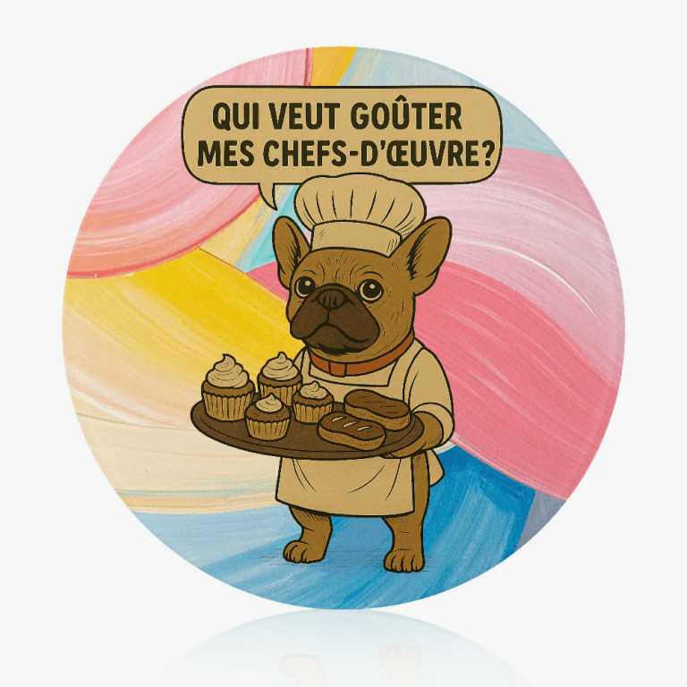 Planche à découper - bouledogue