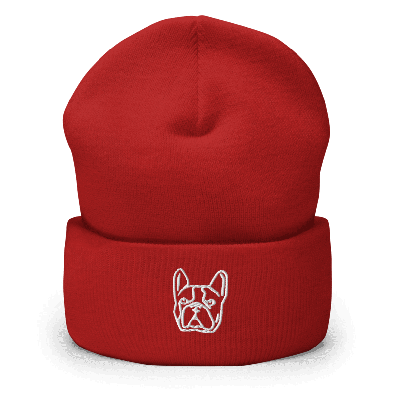 Bonnet brodé - bouledogue