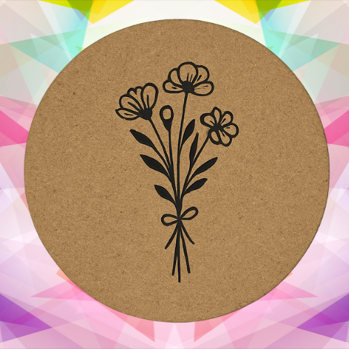 Dessous de plat en liège - Fleurs
