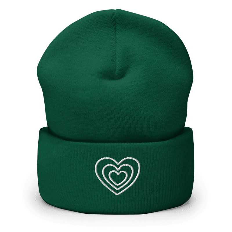 Bonnet brodé - cœur