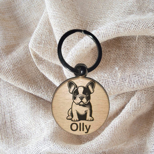 Porte-clé bouledogue - Personnalisé