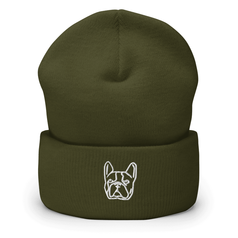 Bonnet brodé - bouledogue