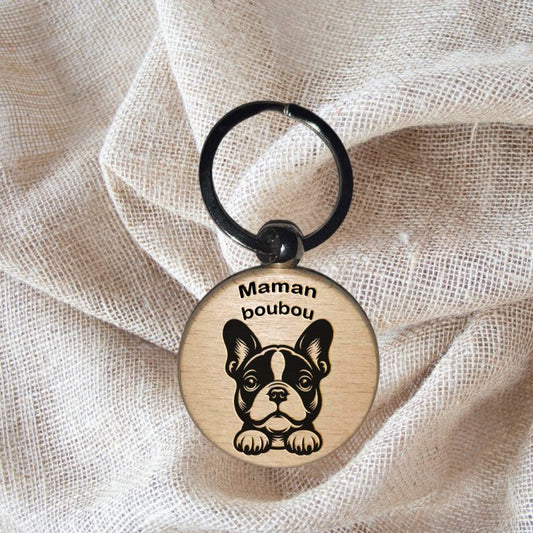 Porte-clé bouledogue - Maman boubou
