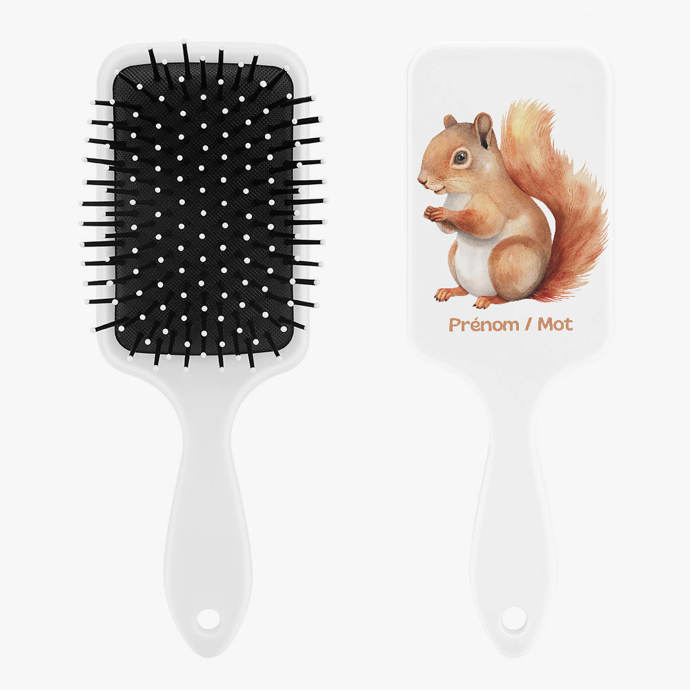Brosse à cheveux personnalisée - écureuil