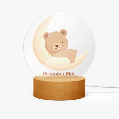 Lampe/Veilleuse - Ours Lune