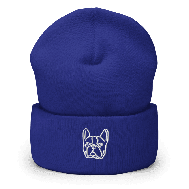 Bonnet brodé - bouledogue