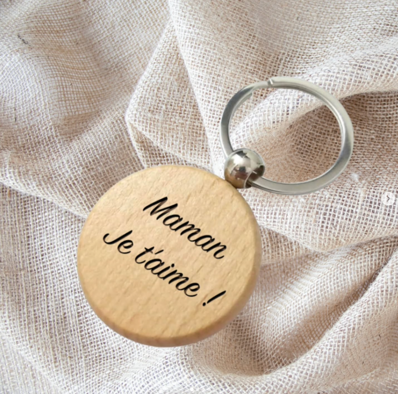 Porte-clé personnalisé en bois