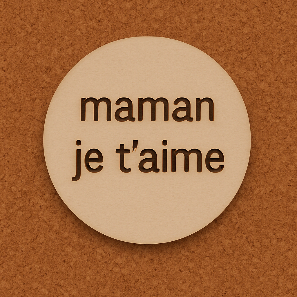 Lot de 3 magnets personnalisé en bois