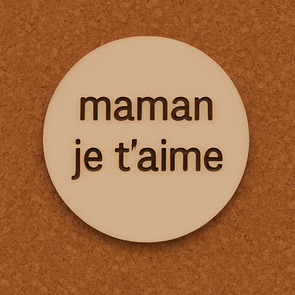 Lot de 3 magnets personnalisé en bois