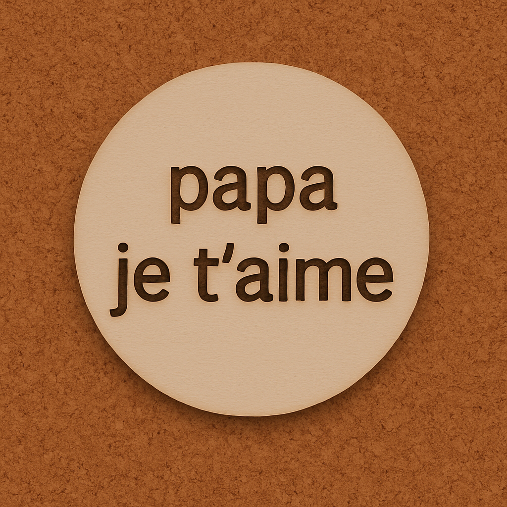Lot de 3 magnets personnalisé en bois