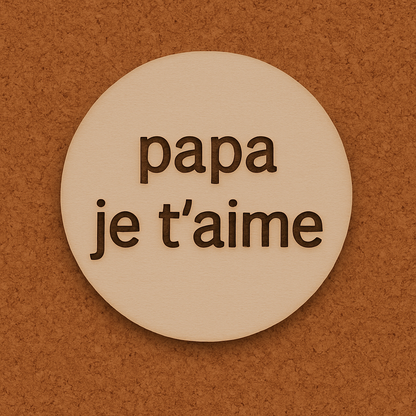 Lot de 3 magnets personnalisé en bois