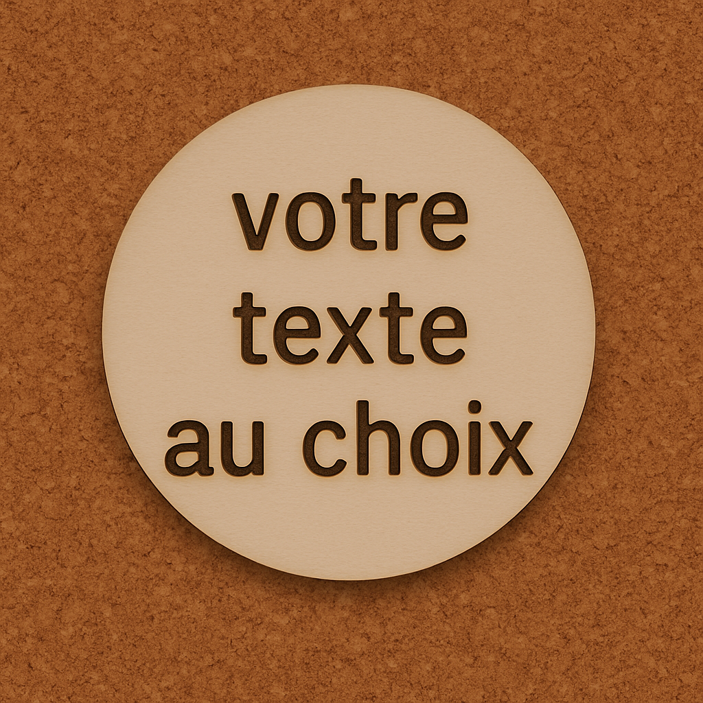 Lot de 3 magnets personnalisé en bois