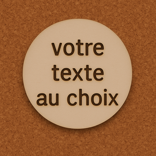 Lot de 3 magnets personnalisé en bois