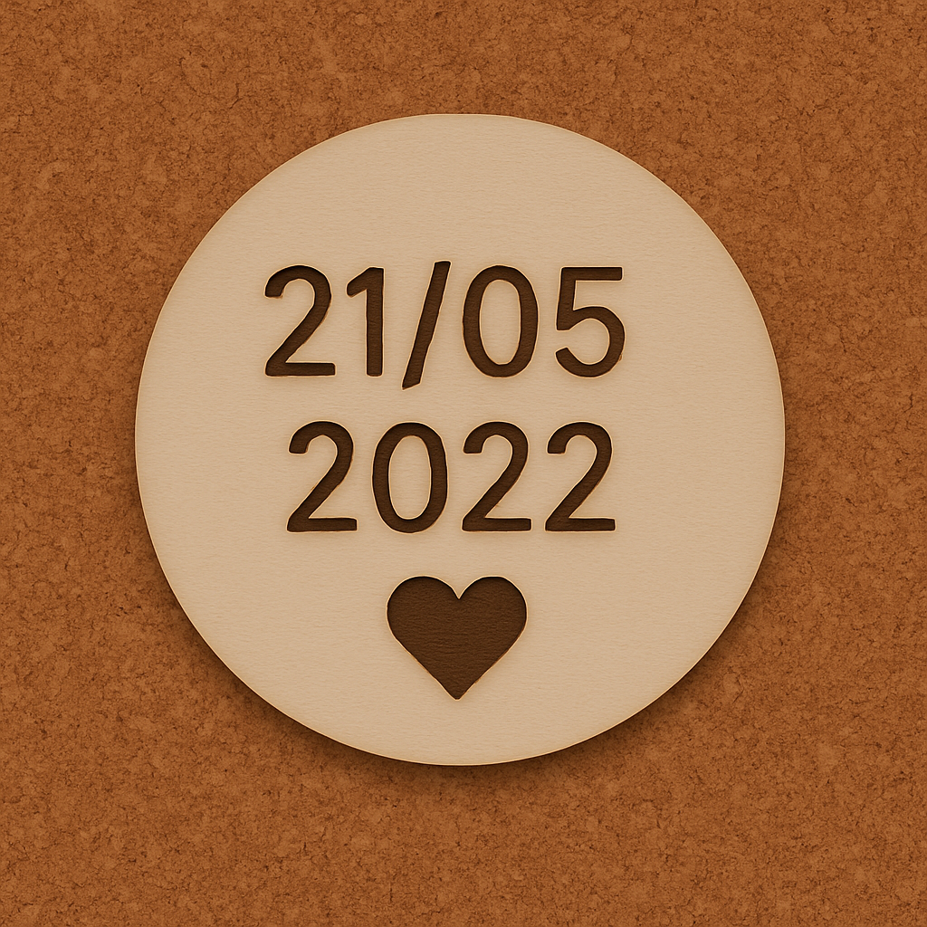 Lot de 3 magnets personnalisé en bois