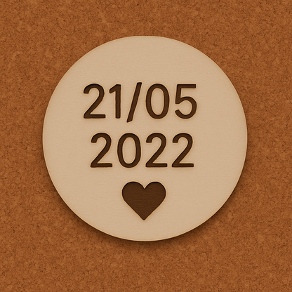 Lot de 3 magnets personnalisé en bois