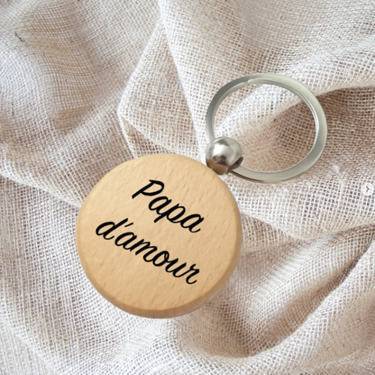Porte-clé personnalisé en bois