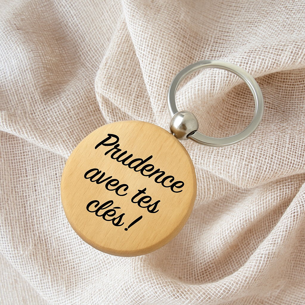 Porte-clé personnalisé en bois