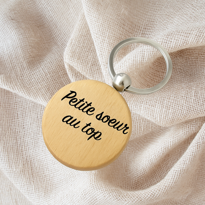 Porte-clé personnalisé en bois