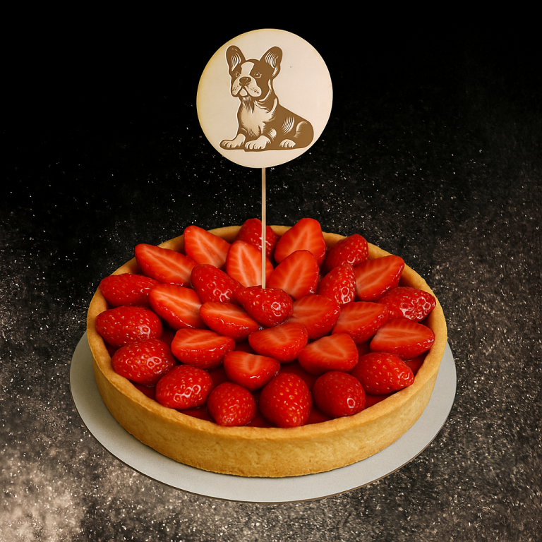 Décoration de gâteau - bouledogue