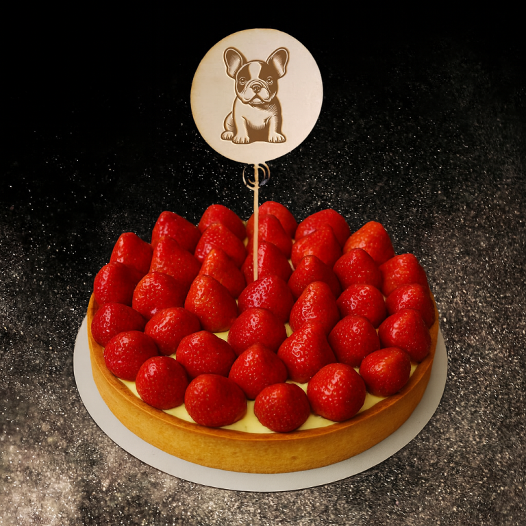 Décoration de gâteau - bouledogue