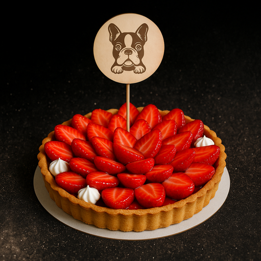 Décoration de gâteau - bouledogue