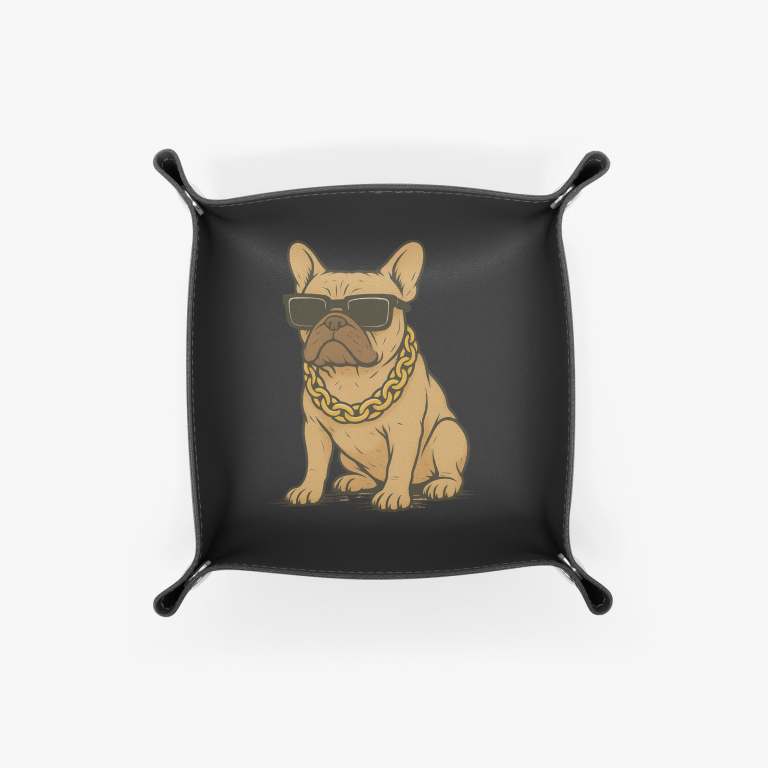 Vide-poche bouledogue - collier
