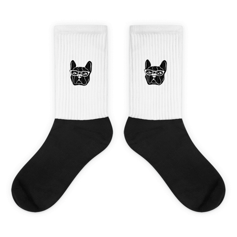 Chaussettes sublimées - Bouledogue noir