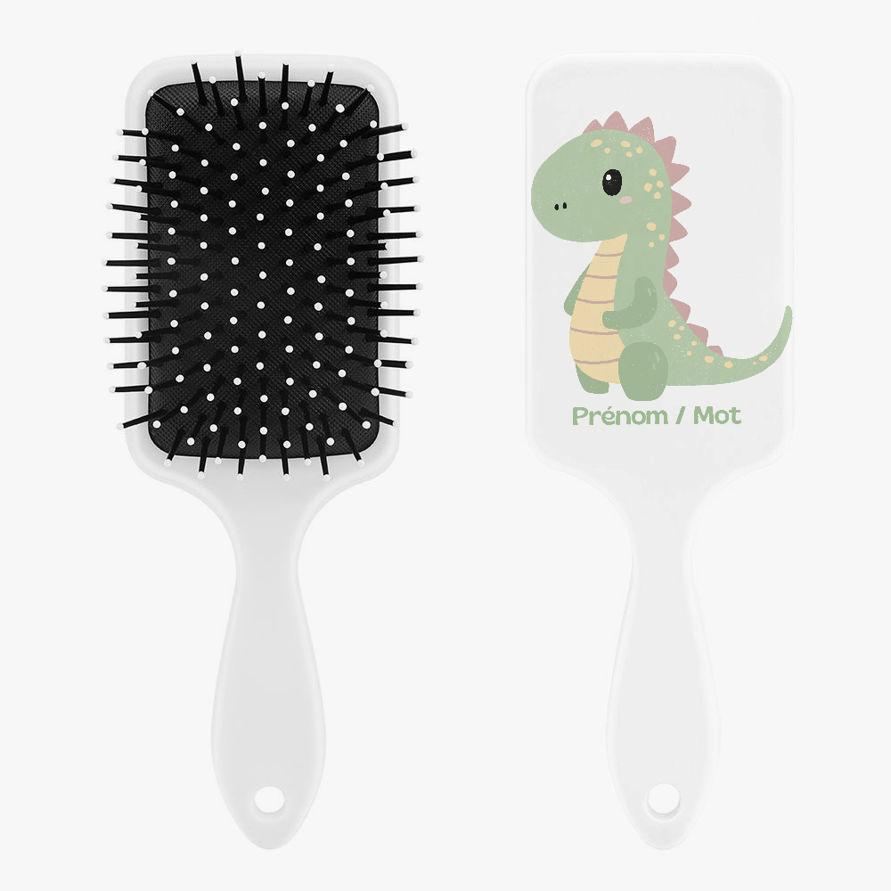 Brosse à cheveux personnalisée - dinosaure