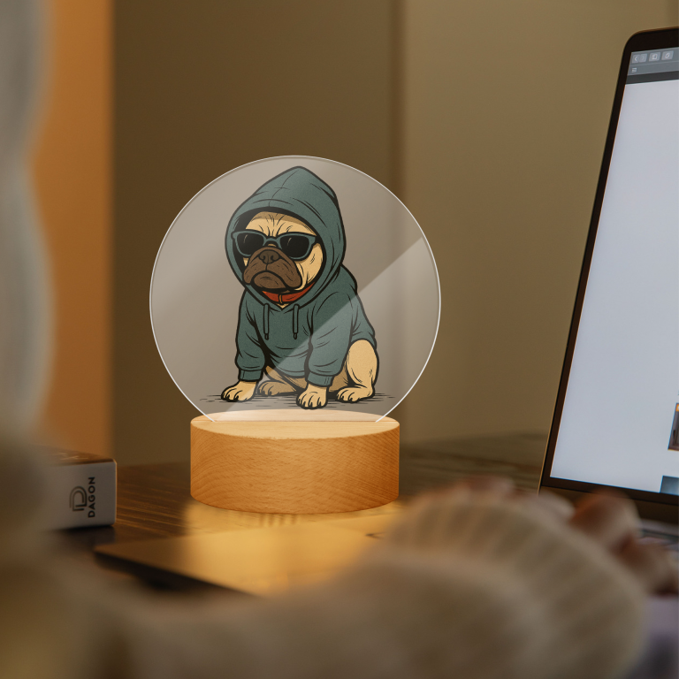 Lampe/Veilleuse - Bouledogue capuche