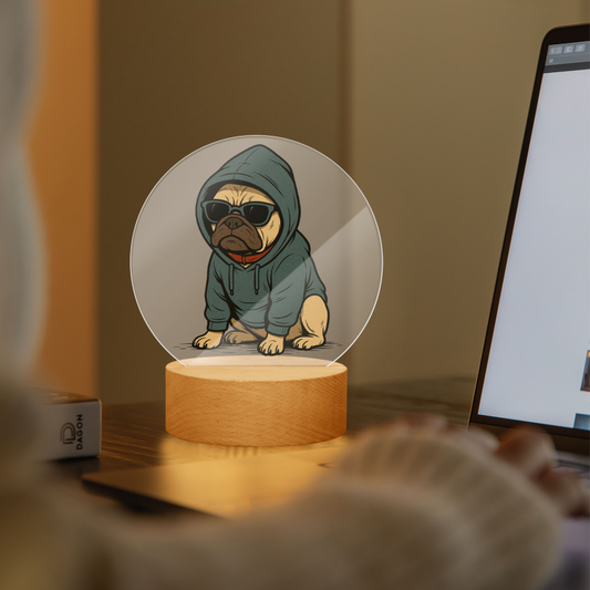 Lampe/Veilleuse - Bouledogue capuche
