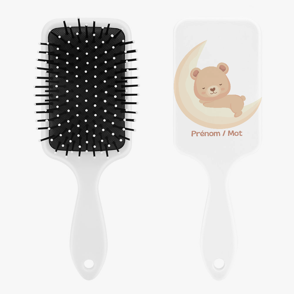 Brosse à cheveux personnalisée - ours lune