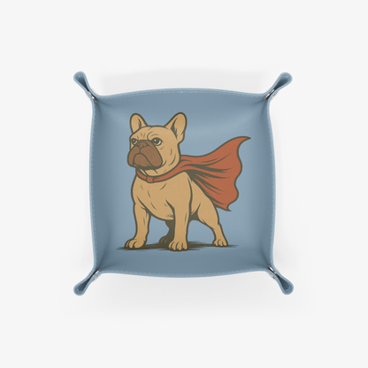 Vide-poche bouledogue - super-héros