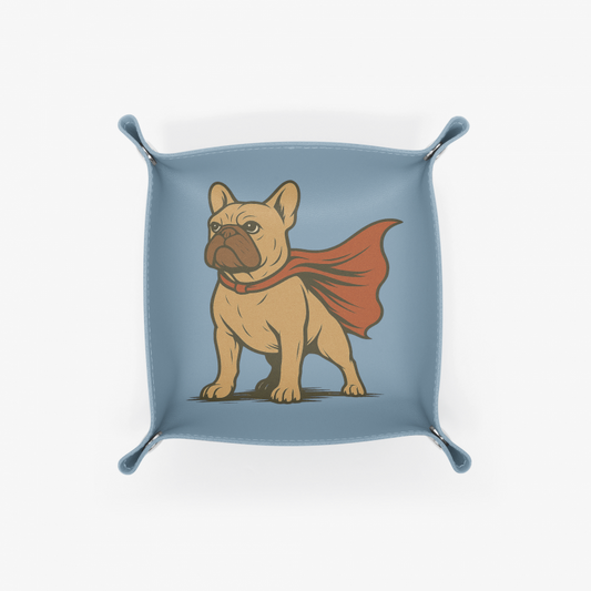 Vide-poche bouledogue - super-héros