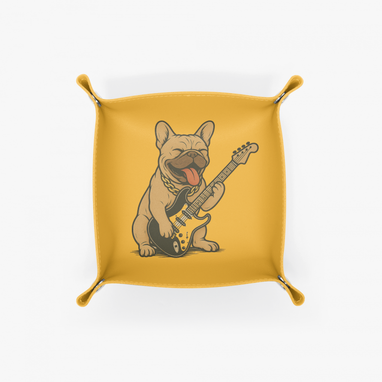 Vide-poche bouledogue - guitare