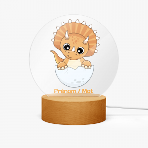 Lampe déco œuf dino