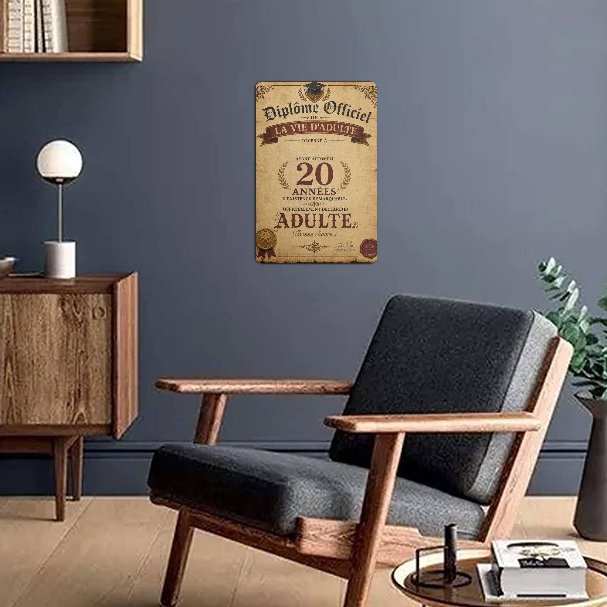 Plaque en métal personnalisée – 20 ans