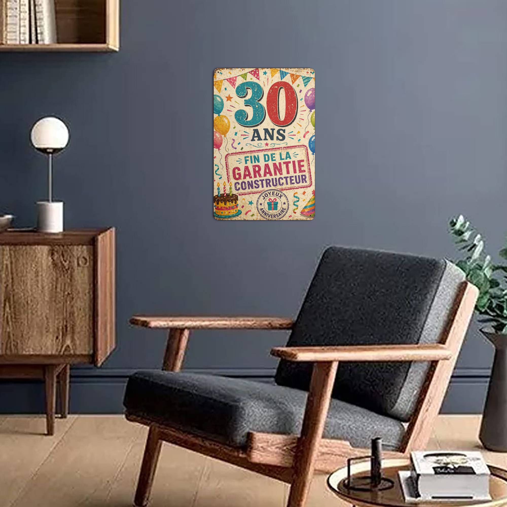 Plaque en métal – 30 ans
