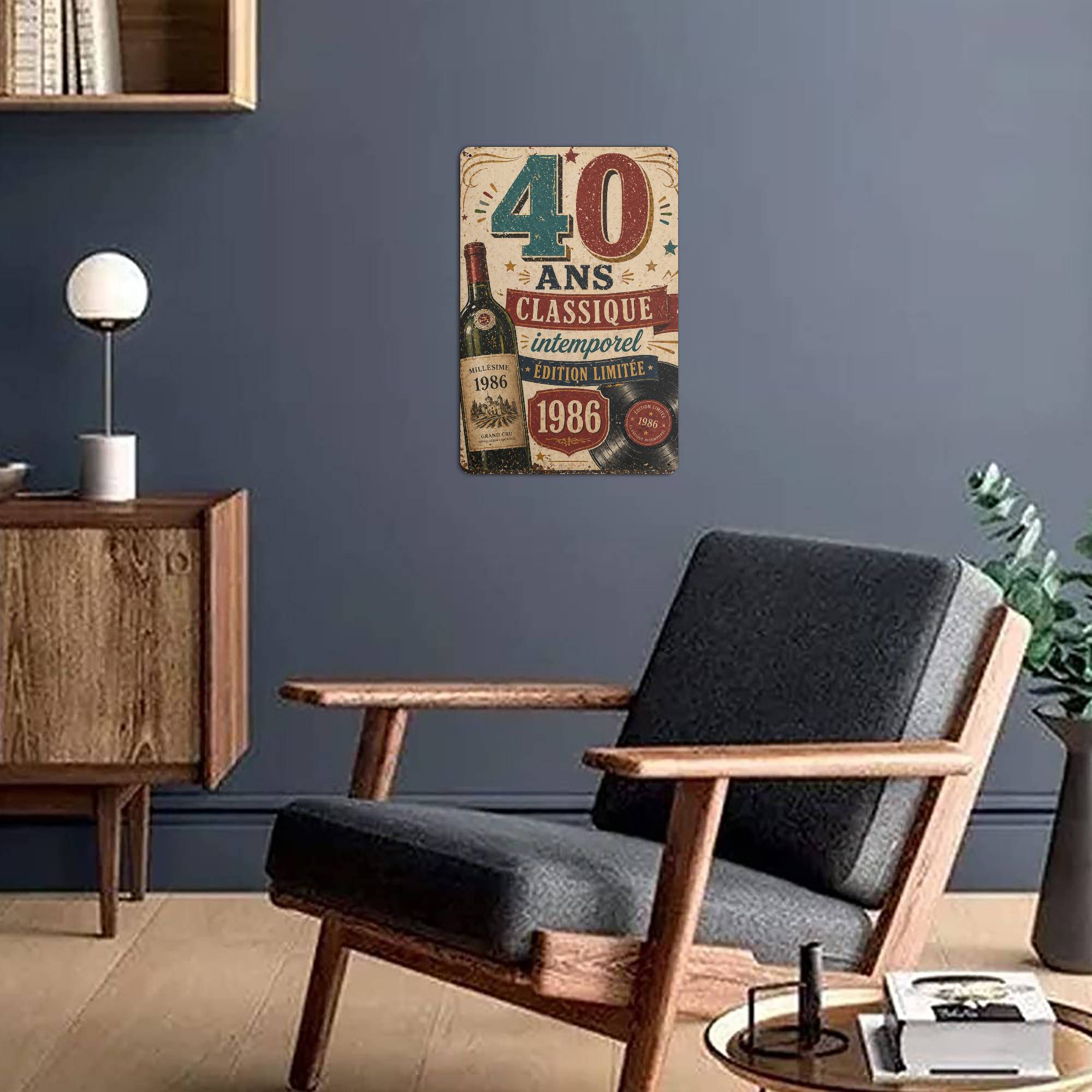 Plaque en métal – 40 ans