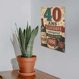 Plaque en métal - 40 ans