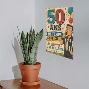 Plaque en métal - 50 ans