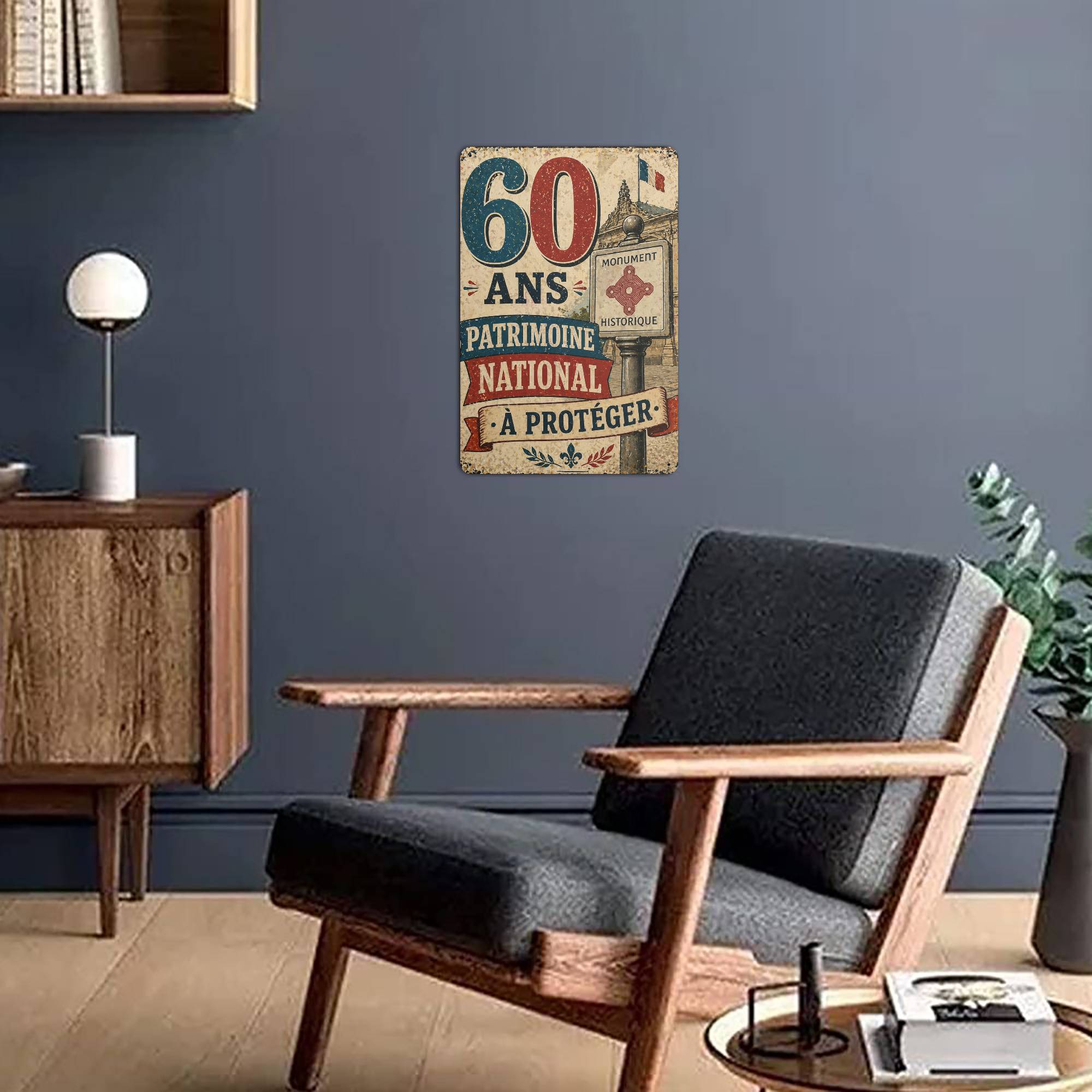 Plaque en métal – 60 ans