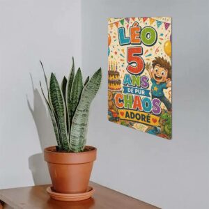 Plaque en métal personnalisée - anniversaire