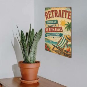Plaque en métal - Retraite