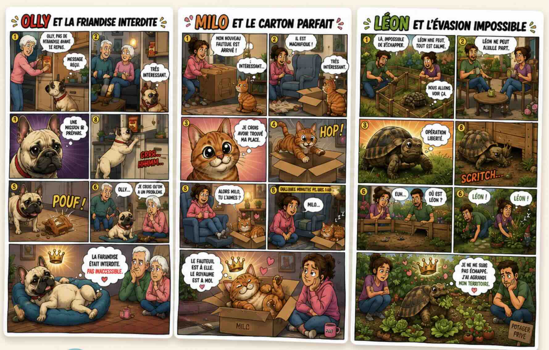 Exemples de bandes dessinées personnalisées